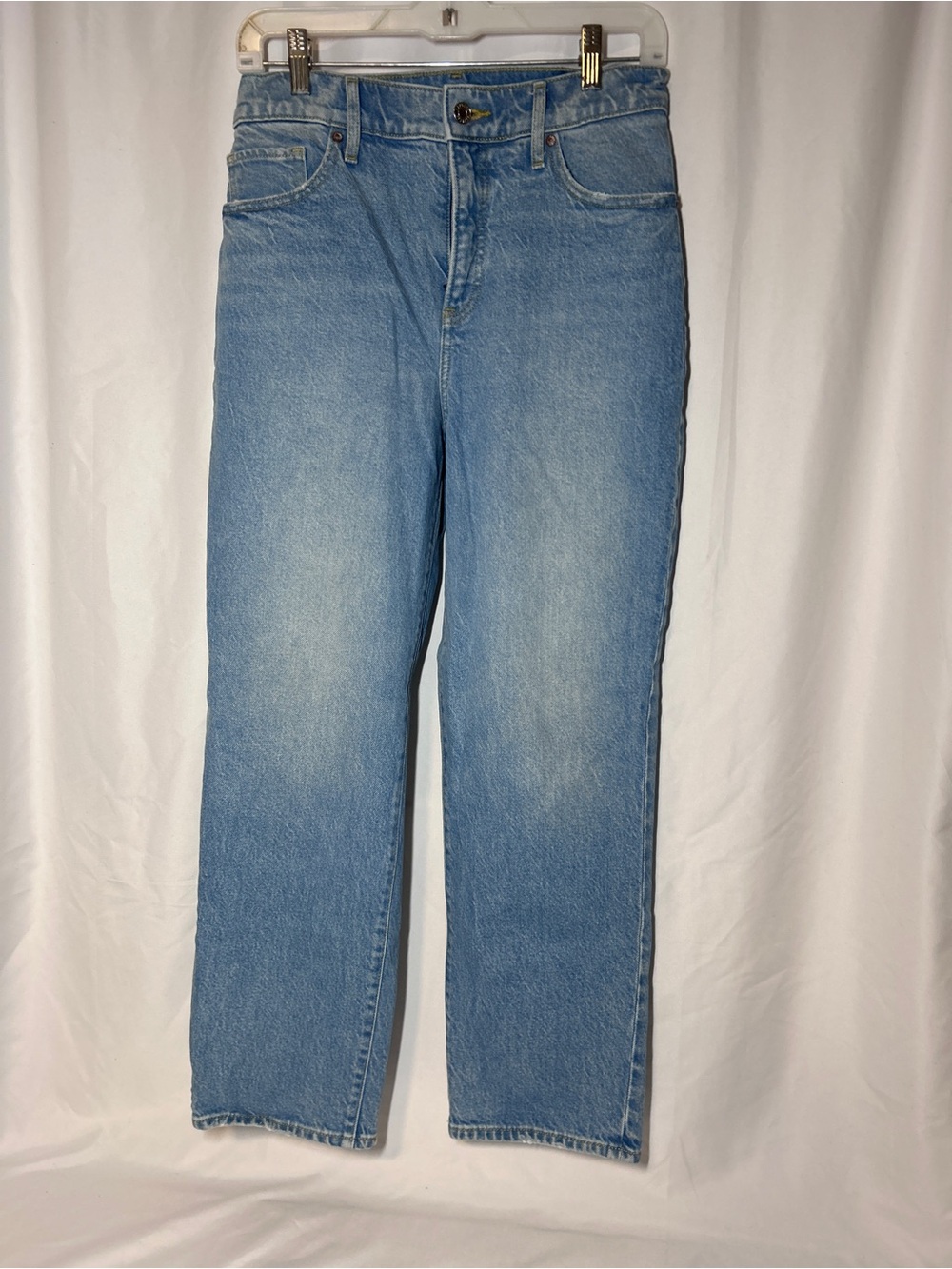 Express Straight Ankle High Rise Jeans Womens 6R Light Wash Denim Relaxed